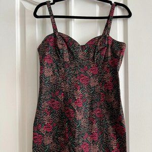 Urban Outfitters Insight printed Roses Bodycon Mini Dress Size 8